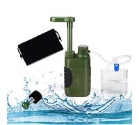 Filtro de agua para exteriores de 5000 L, de supervivencia | para agua potable, purificador de agua portátil para equipos de emergencia, verde ejército