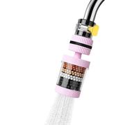 Filtro de agua para grifo aireador de grifo giratorio 360° con boquilla | Filtración 6 para purificador de agua sobre grifo para ducha, baño, restaurante
