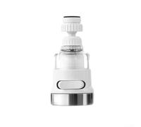 Filtro de agua para grifo blanco con rotación de 360°, adaptador de grifo con 3 modos de pulverización para fregadero de cocina, reduce el mal sabor y los sedimentos, material ABS de 10,5 cm