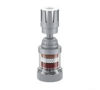 Filtro de agua para grifo de cocina con cabezal de pulverización giratorio de 360°, purificación de 9 capas para reducción de metales pesados, aireador de grifo de ajuste estándar, color gris, 11 x 3