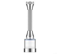 Filtro de agua para grifo de cocina, purificador de acero inoxidable con 5 cartuchos, aireador giratorio de 360° para fregaderos del Reino Unido, plateado, 17,3 cm