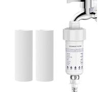 Filtro de agua para grifo - Incluye 2 cartuchos reemplazables de ajuste firme - Filtro de grifo para fregadero de cocina - Para apartamento, ducha, inodoro, viviendas de alquiler