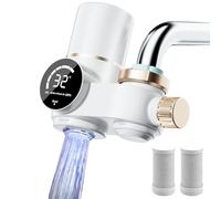 Filtro de agua para Grifo, incluye 2 cartuchos, reutilizable, elimina el Cloro, los Metales Pesados y el Mal Sabor (Filtro de Agua)