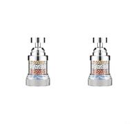 Filtro de agua para grifo, paquete de 2 unidades, elimina purificaciones multietapa y metales pesados, se adapta a grifos de 1,5 a 3,2 cm para cocina y baño