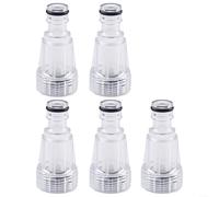 Filtro de agua para lavadora a presión, compatible con la serie K2-K7, adaptador de conexión de limpiador de alta presión, transparente, interfaz G3/4 de 25 mm, paquete de 5