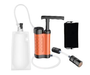 Filtro de Agua Personal portátil - Purificador de Bomba Manual, núcleo de Filtro de carbón avanzado, diseño Duradero y Resistente al Agua, asa fácil Transporte | Ligero purificación de Agua