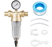 Filtro de agua reutilizable, filtro de retrolavado de 1 pulgada, prefiltro de agua para sedimentos, filtro fino lavable para conexión doméstica, manguera de agua de pozo, tuberías de agua doméstica