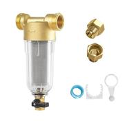 Filtro de agua reutilizable, prefiltro de agua de sedimentos de 1 pulgada, filtro de agua de sedimentos giratorio, filtro fino enjuagable para filtro de sedimentos de manguera de agua de pozo (con