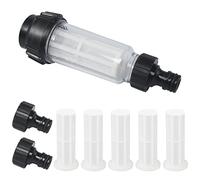 Filtro de Agua Universal, prefiltro de agua de 3/4 pulgadas, juego con 5 filtros + 2 adaptadores rápidos para limpiador de alta presión caravana bomba de jardín