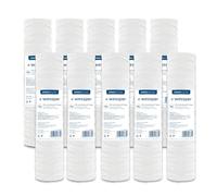 Filtro de agua Wessper Wickel para ósmosis inversa de 10 micras, prefiltro de cadena de 10 pulgadas, elimina arena, óxido y lodo - alto caudal y larga duración - 10 piezas