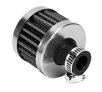 Filtro de aire, 13mm 0,5 pulgadas Mini filtro de entrada de aire Ventilación del cárter Accesorio universal para coche(Plata)