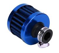 Filtro de aire, 13mm 0,5 pulgadas Mini filtro de entrada de aire Ventilación del cárter Accesorio universal para coche(Azul)