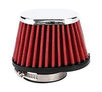 Filtro de aire alto flujo para motocicleta con abrazadera integrada, apto carburadores 51 mm, 55 mm y 60 mm; mejora el aire, reduce desgaste prolonga la vida útil hasta 50.000 km