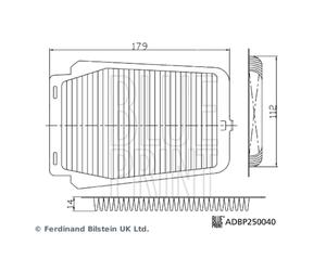 Filtro de aire BLUE PRINT ADBP250040
