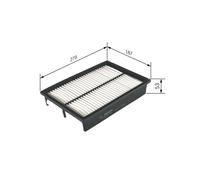 Filtro de aire BOSCH F 026 400 129 para MAZDA