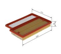 Filtro de aire BOSCH F 026 400 466 para ABARTH 500 / 595 / 695 1.4 2008-