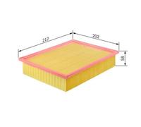 Filtro De Aire Bosch F026400057 para Alfa Romeo Fiat Opel Vauxhall