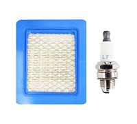 Filtro de Aire & Bujía para Cortacésped con Motor Briggs & Stratton Quantum, Reemplazo para 491588, 491588S, BS-399959, 5043K, 30-710, 1904481, Champion RJ19LM, adecuado para motores de 3,5-6