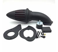 Filtro de Aire Bullet Air Cleaner con Filtro Rojo Compatible con Honda Shadow VLX VT600 1999-2007 Negro Mate