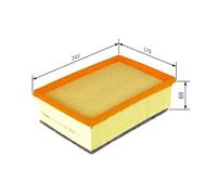Filtro de aire Cartucho filtrante 1 457 433 098 BOSCH para PEUGEOT CITROËN