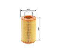 Filtro de aire Cartucho filtrante 1 457 433 154 BOSCH para FORD NISSAN