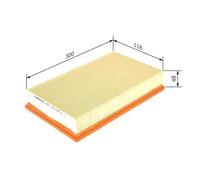 Filtro de aire Cartucho filtrante 1 457 433 523 BOSCH para MERCEDES-BENZ CLASE E