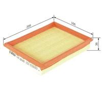 Filtro de aire Cartucho filtrante 1 457 433 603 BOSCH para OPEL CORSA B TIGRA