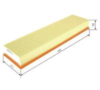 Filtro de aire Cartucho filtrante 1 457 433 626 BOSCH para MERCEDES-BENZ OPTARE