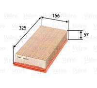 Filtro de aire Cartucho filtrante 585000 VALEO para CITROËN PEUGEOT FIAT LANCIA