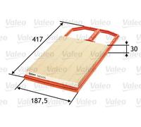 Filtro de aire Cartucho filtrante 585095 VALEO para VW SEAT SKODA