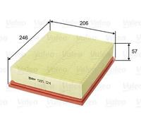 Filtro de aire Cartucho filtrante 585124 VALEO para LAND ROVER RANGE ROVER I