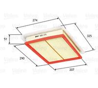 Filtro de aire Cartucho filtrante 585175 VALEO para OPEL CORSA C COMBO Tour