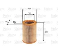 Filtro de aire Cartucho filtrante 585608 VALEO para PEUGEOT CITROËN ROVER NISSAN