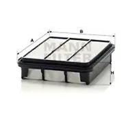 Filtro de aire Cartucho filtrante C 2438 MANN-FILTER para MITSUBISHI MAZDA