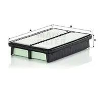 Filtro de aire Cartucho filtrante C 2631 MANN-FILTER para KIA HYUNDAI