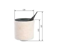 Filtro de aire Cartucho filtrante F 026 400 095 BOSCH para BMW 3 Coupé 1 3