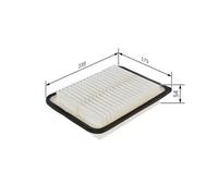 Filtro de aire Cartucho filtrante F 026 400 114 BOSCH para TOYOTA COROLLA Sedán