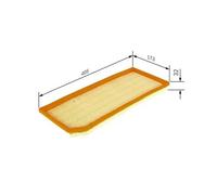 Filtro de aire Cartucho filtrante F 026 400 178 BOSCH para VW AUDI SEAT
