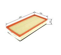 Filtro de aire Cartucho filtrante F 026 400 182 BOSCH para PORSCHE VW AUDI