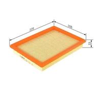 Filtro de aire Cartucho filtrante F 026 400 222 BOSCH para NISSAN RENAULT