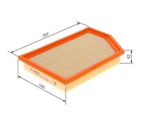 Filtro de aire Cartucho filtrante F 026 400 586 BOSCH para JEEP CHEROKEE