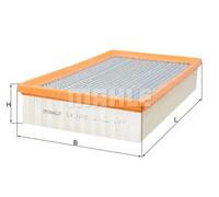 Filtro de aire Cartucho filtrante LX 1212 KNECHT para BMW ALPINA