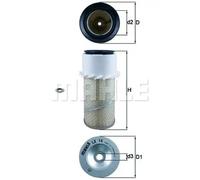 Filtro de aire Cartucho filtrante LX 14 MAHLE para DEUTZ-FAHR AGROKID