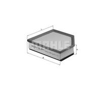 MAHLE ORIGINAL LX 1593/2 Filtro de aire