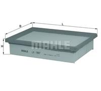 Filtro de aire Cartucho filtrante LX 1997 MAHLE para CHEVROLET AVEO Hatchback