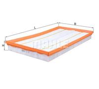 Filtro de aire Cartucho filtrante LX 2037 KNECHT para MERCEDES-BENZ VITO Autobús