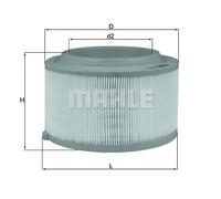 MAHLE LX 3458 - Filtro de aire para coche - Motor
