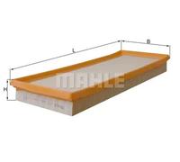 Filtro de aire Cartucho filtrante LX 522 MAHLE para FORD MONDEO I MONDEO I Sedán