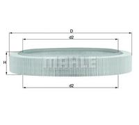 Filtro de aire Cartucho filtrante LX 58 KNECHT para MERCEDES-BENZ 190 123 Sedán