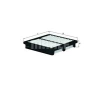 Filtro de aire Cartucho filtrante LX 877 KNECHT para DAEWOO CHEVROLET
